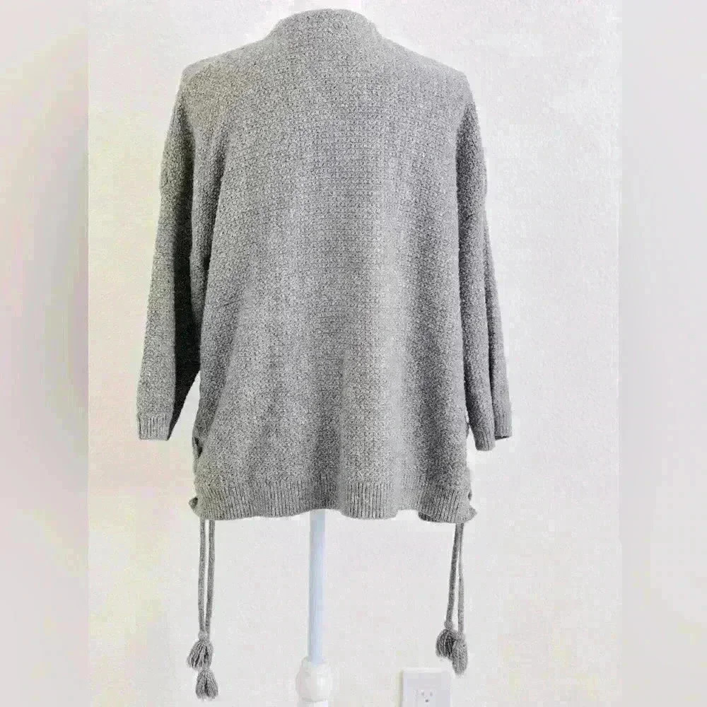 Madewell Side Lace -up Cardigan Size Medium - Picture 3 of 9